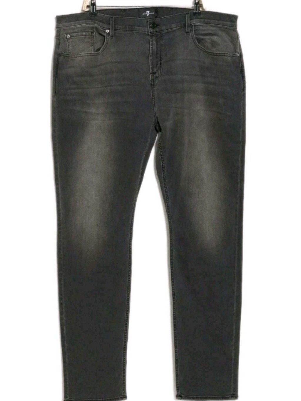 7 For All Mankind Mens Size 28 Paxtyn Squiggle Skinny Jeans Black Onyx Msrp $208